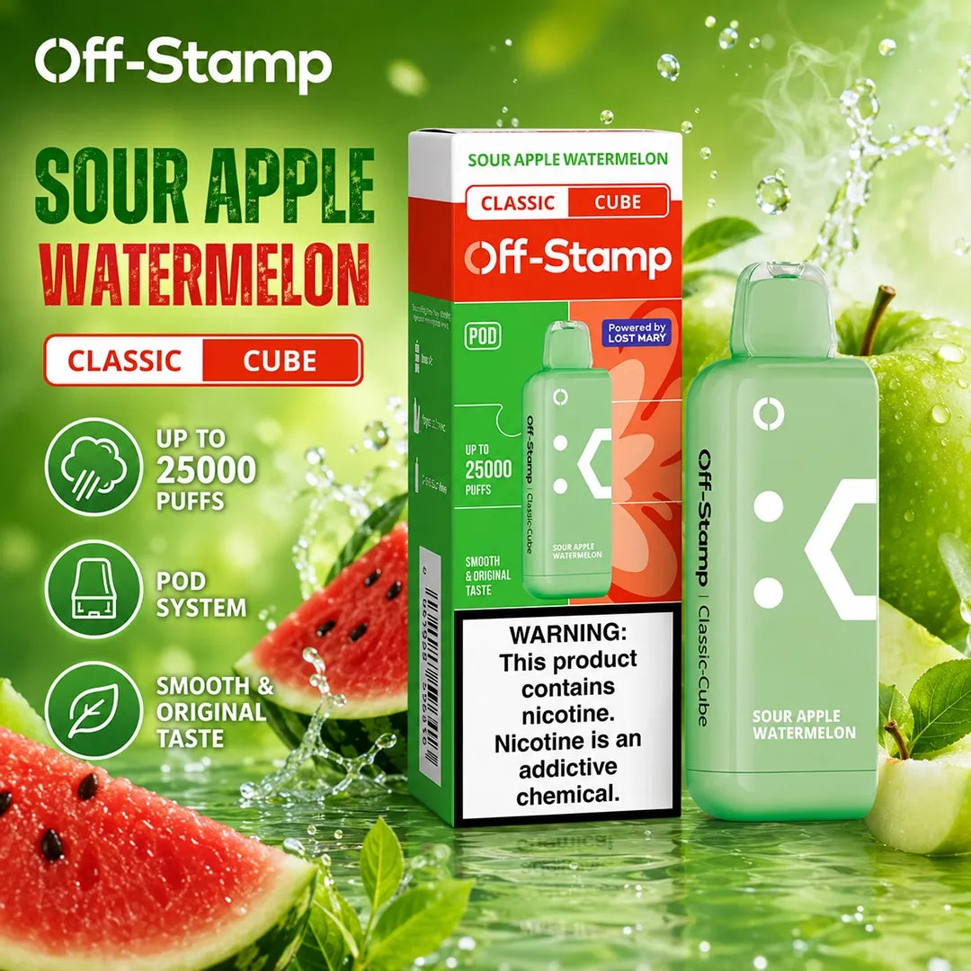 Sour Apple Watermelon Off-Stamp X Classic Cube Pod 25K