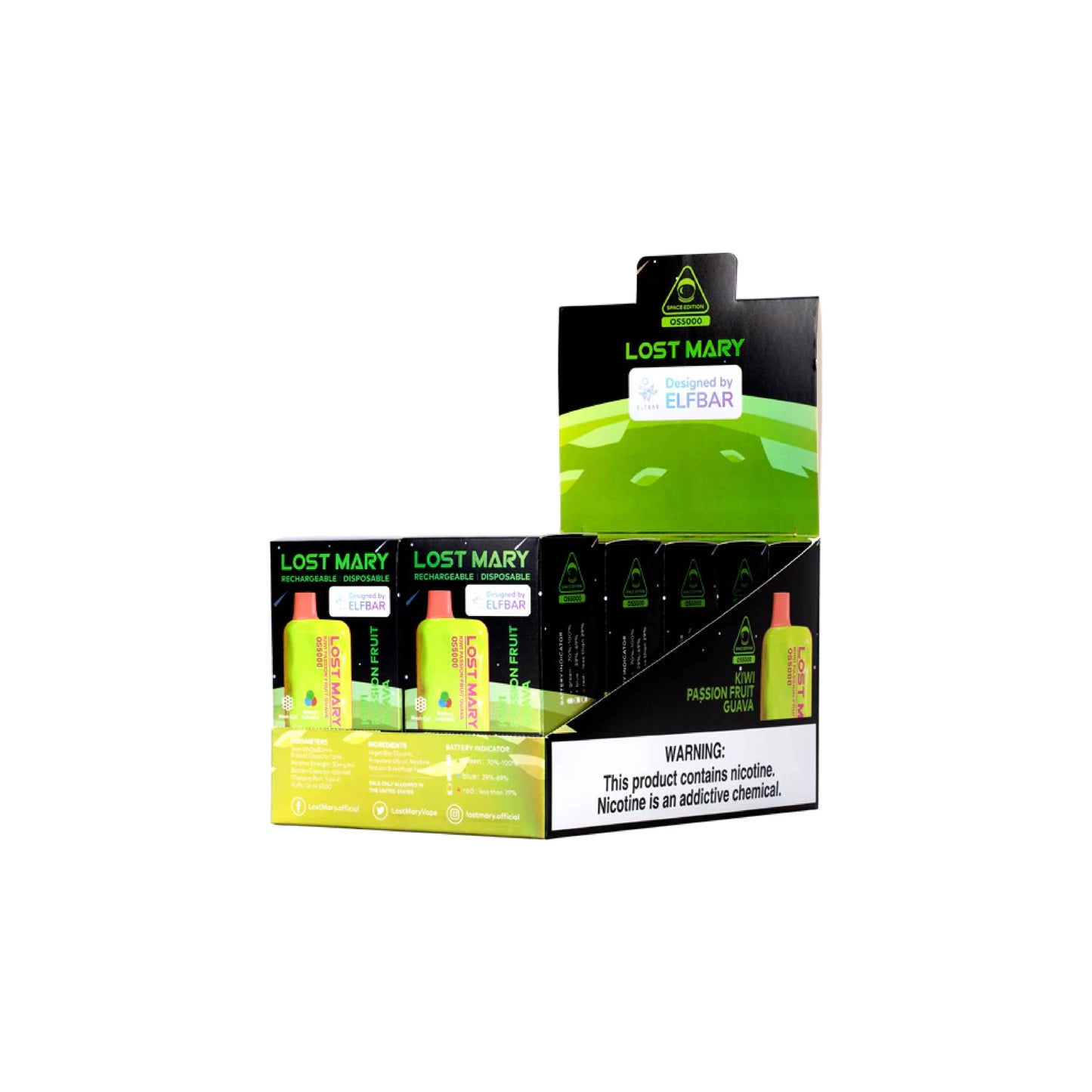 Kiwi Passion Fruit Guava Lost Mary OS5000