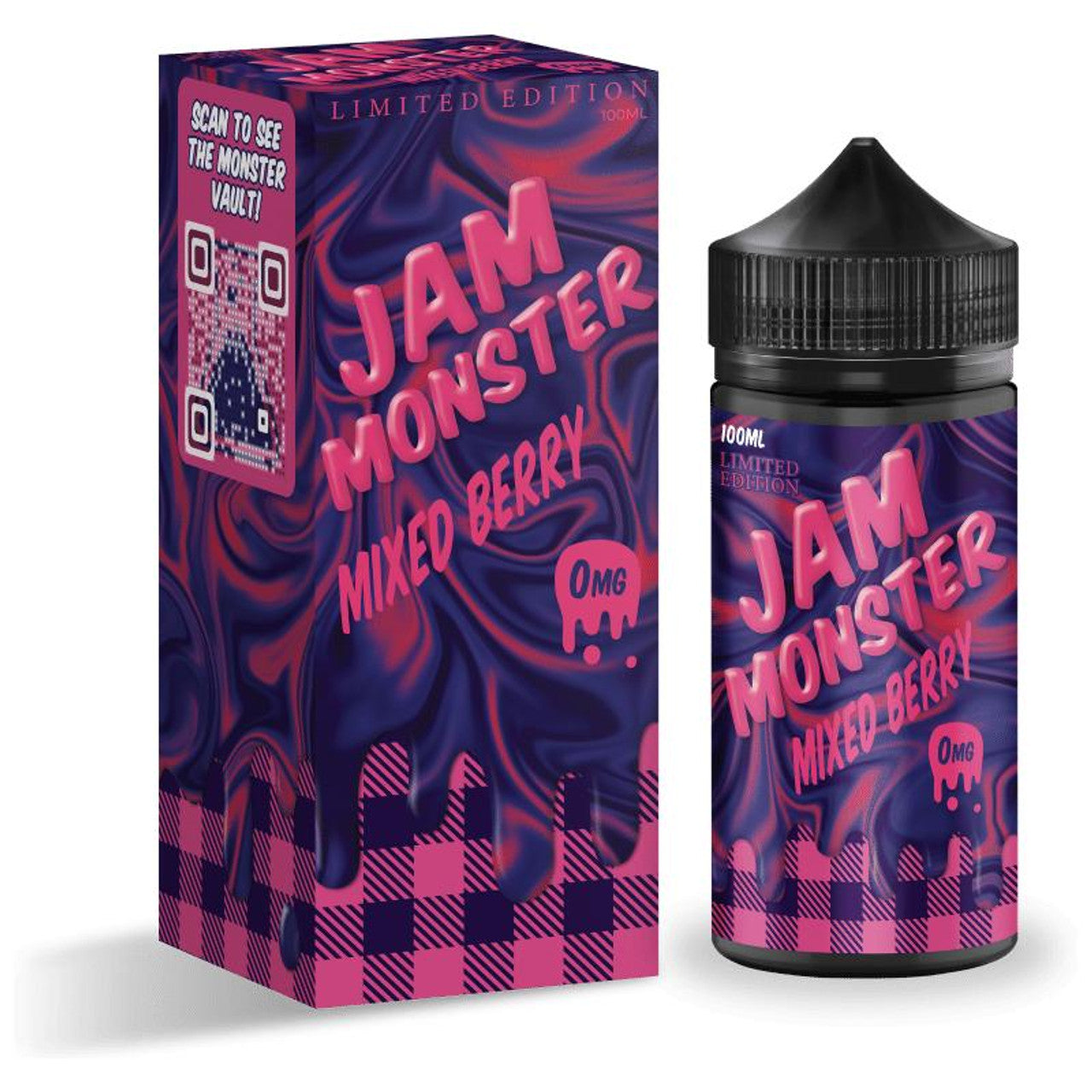 Jam Monster premium e-liquid 100ml bottle with sweet jam flavors