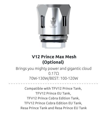 Smoktech TFV12 Prince Max Mesh Coil (0.17 ohm / 3pk)