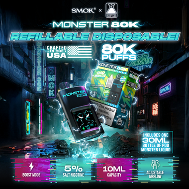 Monster 80K Refillable Disposable