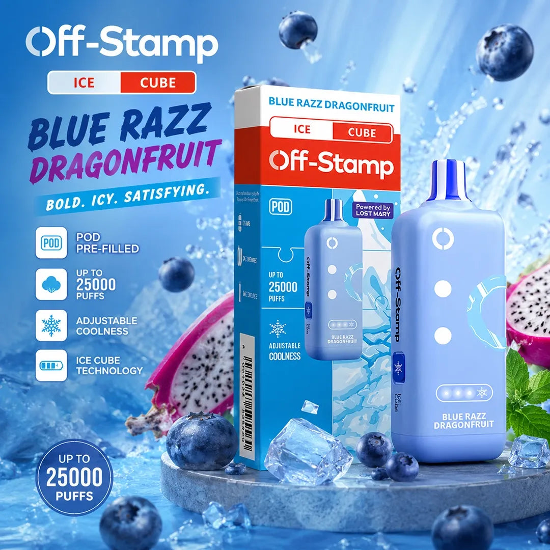 Blue Razz Dragonfruit Off-Stamp X Ice Cube Pod 25K