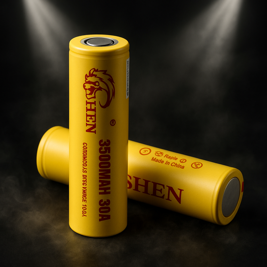 IMREN 18650 3500mah 30a (Flat Top/ GOLD) 2 PACK