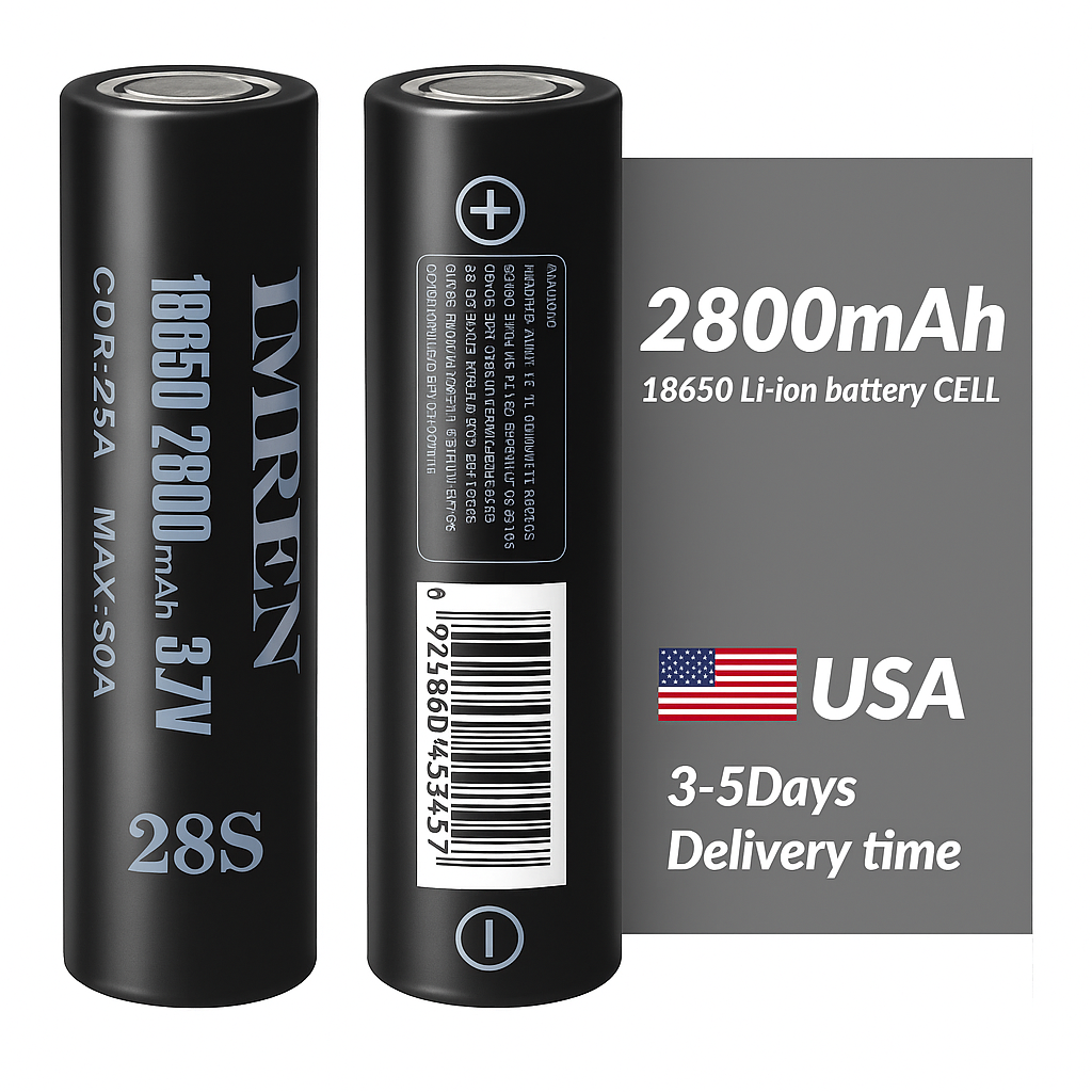 Imren 18650 2800mAh 50A 2pk (Black)