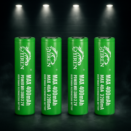 Imren 18650 3200mAh 40A 2 pack (Flat Top/ Green)