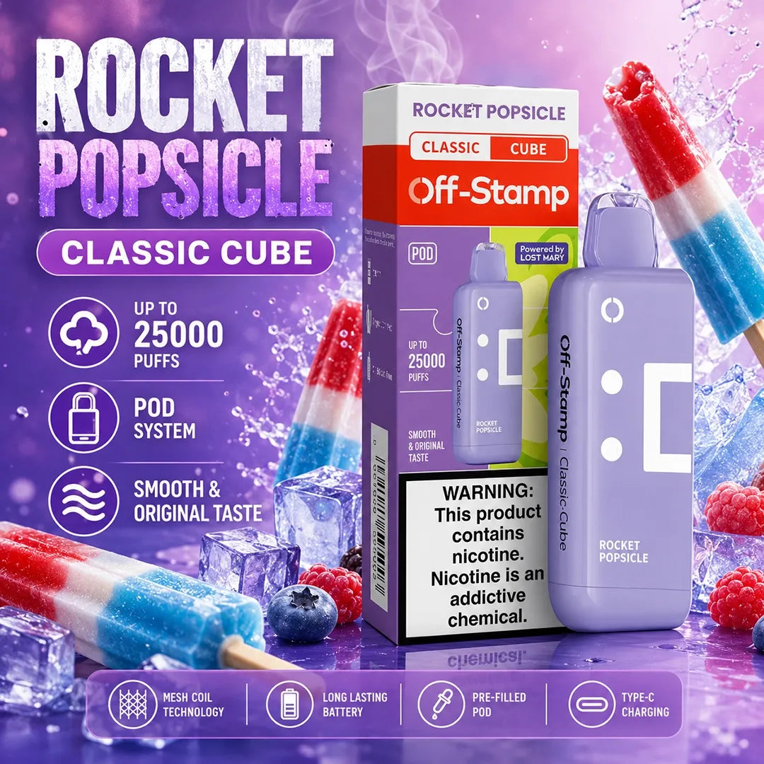 Rocket Popsicle Off-Stamp X Classic Cube Pod 25K