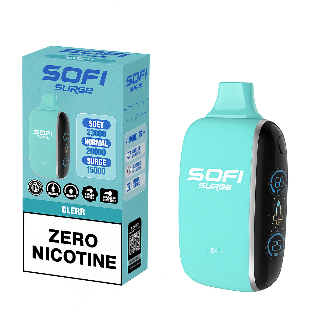 SOFI Surge 25000 Zero Nicotine Clear Disposable