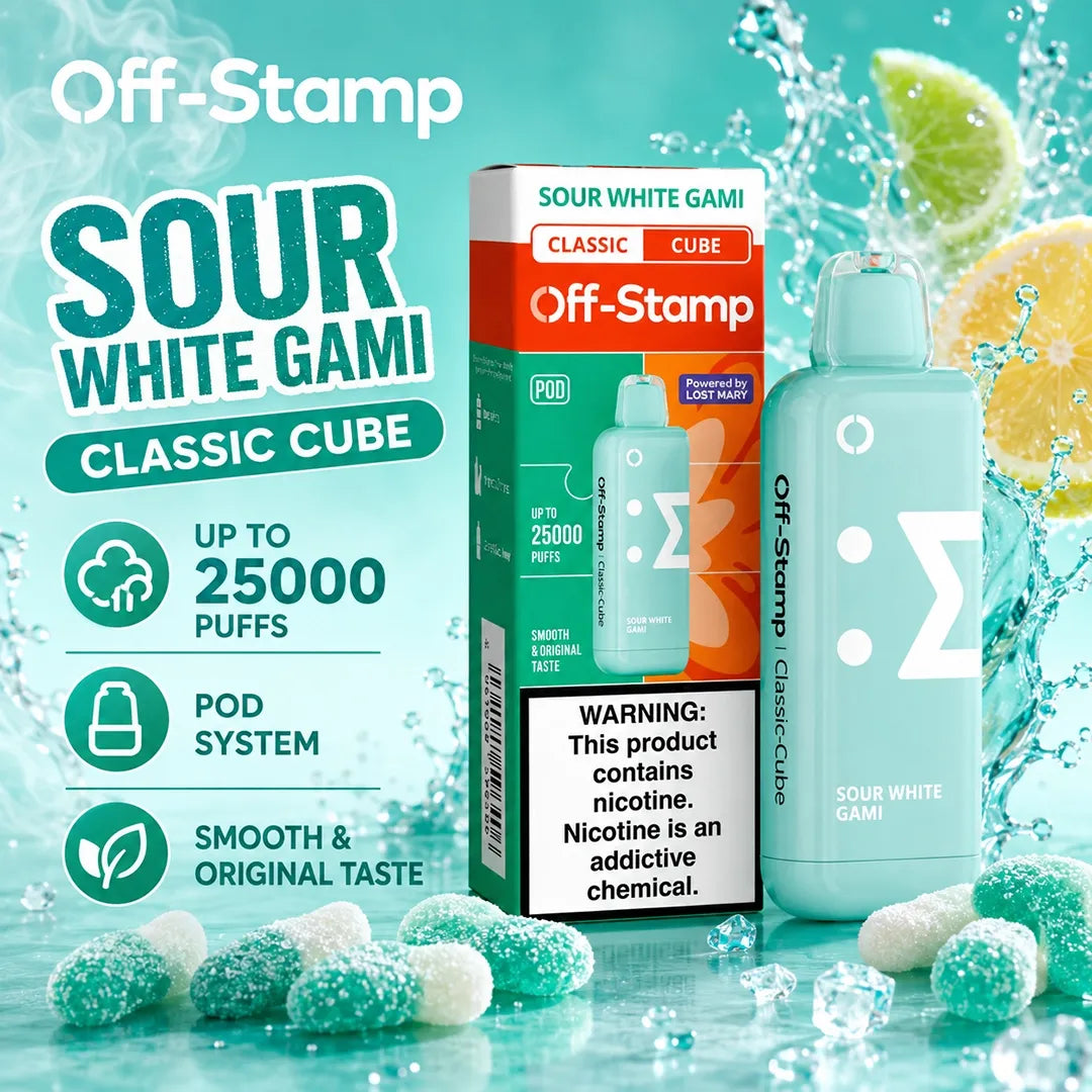 Sour White Gami Off-Stamp X Classic Cube Pod 25K