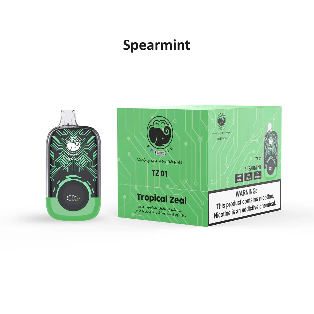 Spearmint Vape Disposable – 15k Puffs