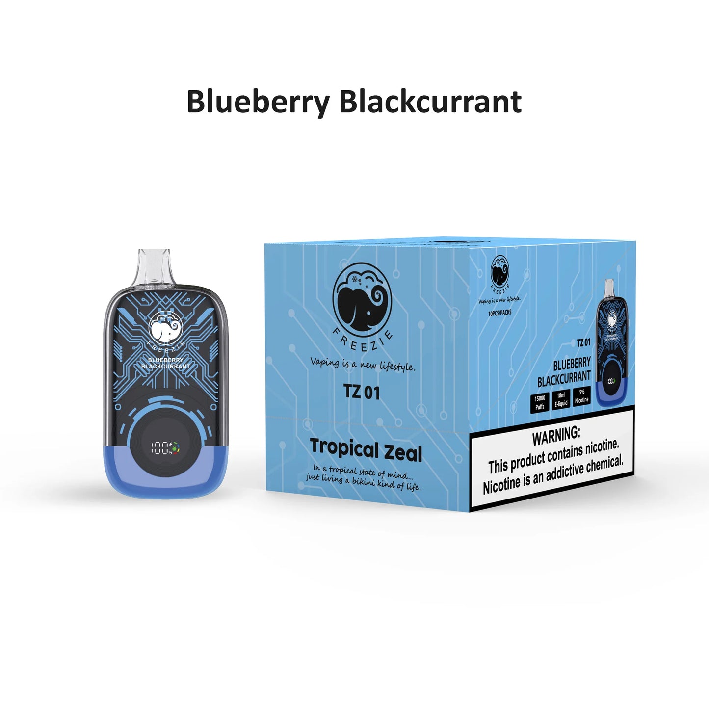 Blueberry Blackcurrent Disposable vape – 15000 Puffs Pack Of 10