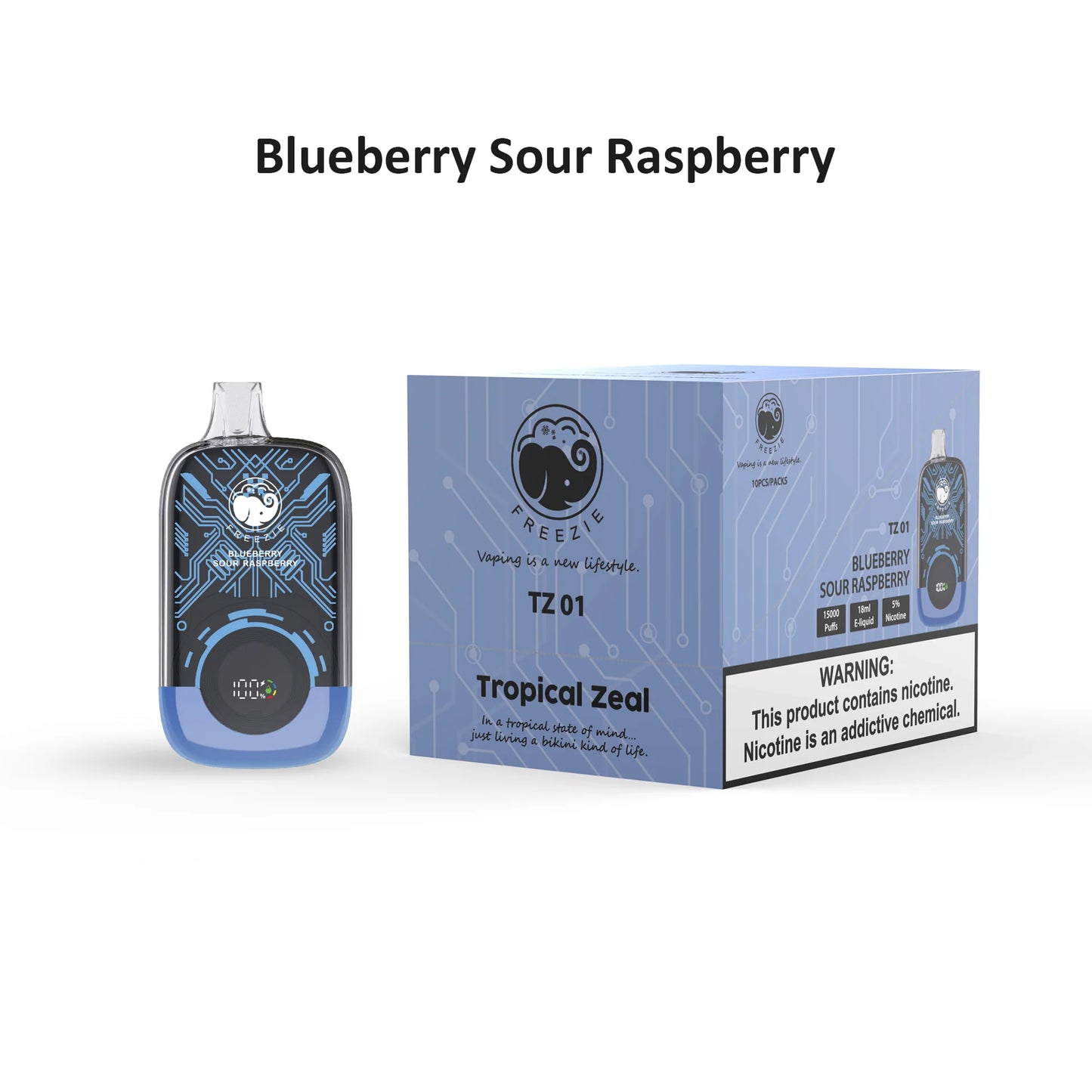 Blueberry Sour Raspberry Vape 15000 Puffs Of 5