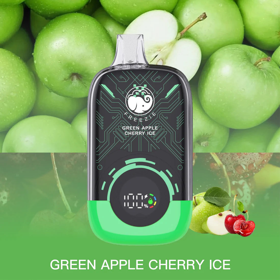 Green Apple Cherry Ice Vape – 15000 Puffs Disposable
