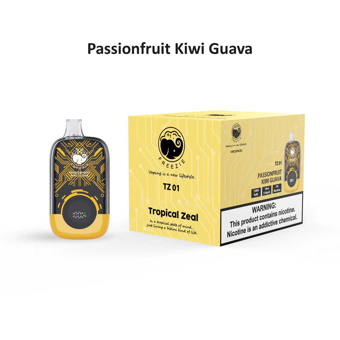 Kiwi Passion Fruit Guava Disposable Vape – 15k Puffs