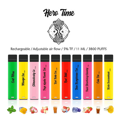 HERO Time Rechargeable Tob Free Disposable 3800 Puffs