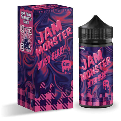 Jam Monster premium e-liquid 100ml bottle with sweet jam flavors