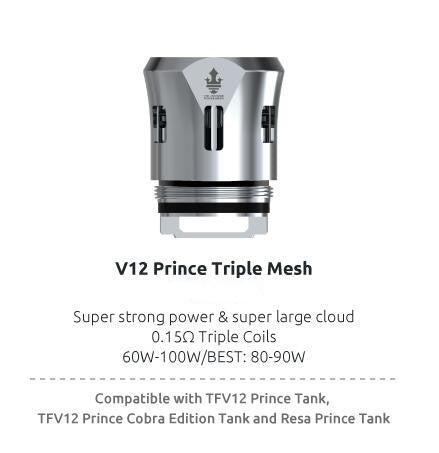 Smoktech TFV12 Prince Triple Mesh Replacement Coil 0.15ohm 3pk