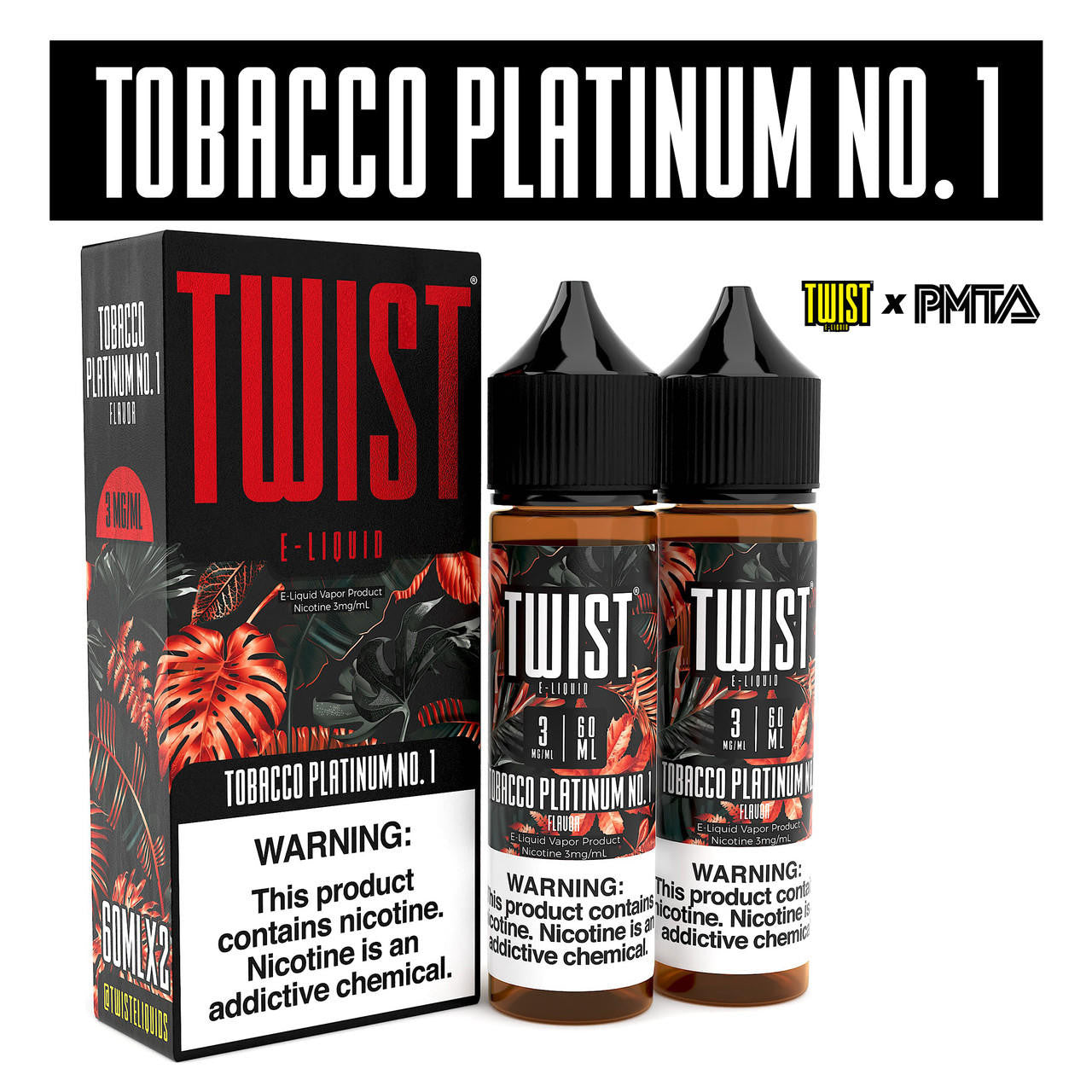 TWIST Menthol & Tobacco Premium E-Liquid 60ml 2pk