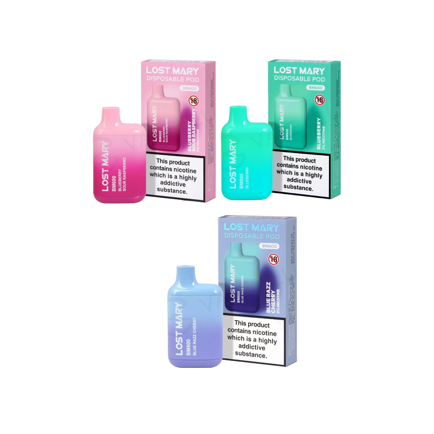 Lost Mary Blueberry Sour Raspberry BM600 disposable vape